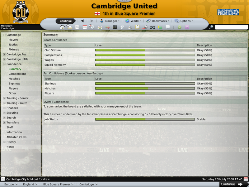 Illustration for article titled Football Manager 2009 PSP & Mac Screens